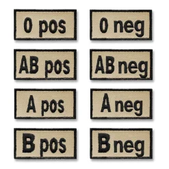 Blutgruppen Abzeichen Textil