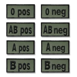 Blutgruppen Abzeichen Textil