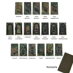 Bundeswehr Rangabzeichen Heer mit KLETT