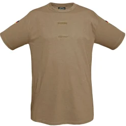 BW Tropen T-Shirt Import m. Klett u. Nat. Abz. sand