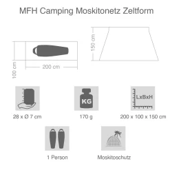 Camping Moskitonetz Zeltform