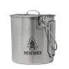 Edelstahl Bush Pot mit Deckel 0.95 Liter