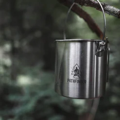 Edelstahl Bush Pot mit Deckel 1.9 Liter