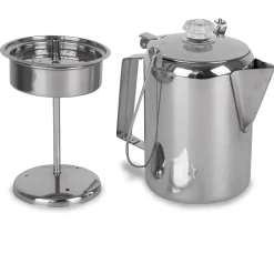 Edelstahl Kaffeekanne mit Perkolator