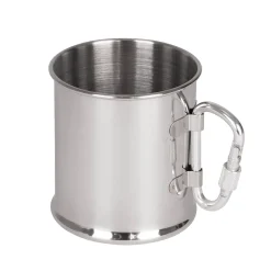 Edelstahl Tasse mit Karabiner 220 ml