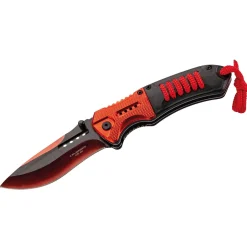 Einhandmesser Red Paracord