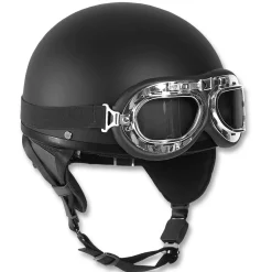 Helm Halbschale mit Brille