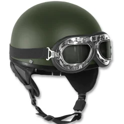 Helm Halbschale mit Brille
