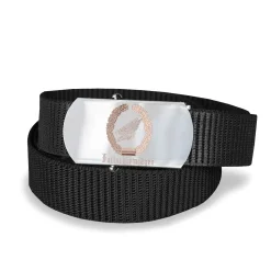 Hosengürtel mit Gravur schwarz