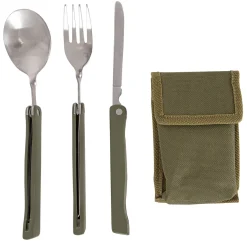 Klappbesteck 3-tlg. mit Tasche