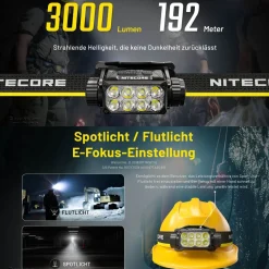 Kopflampe HC75 UHE - 3000 Lumen E-Focus