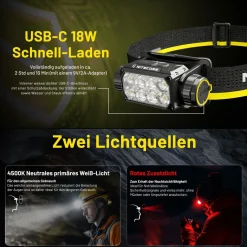 Kopflampe HC75 UHE - 3000 Lumen E-Focus