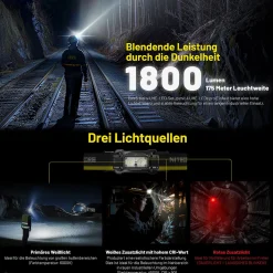 LED Kopflampe NU53 - 1800 Lumen