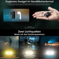 LED Schlüsselbund-Lampe TINI 3 - 600 Lumen