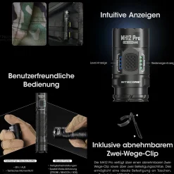 LED Taschenlampe MH12 Pro - 3300 Lumen, UHi 40 LED