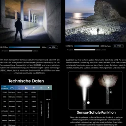 LED Taschenlampe MH12 Pro - 3300 Lumen, UHi 40 LED