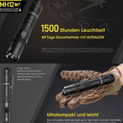 LED Taschenlampe MH12 V2 - 1200 Lumen