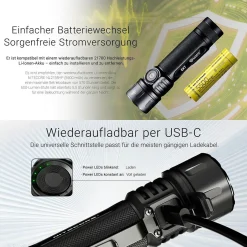 LED-Hochleistungstaschenlampe EX7 - 6000 Lumen