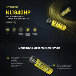 Li-Ion Akku 18650 - 4000mAh - NL1840HP