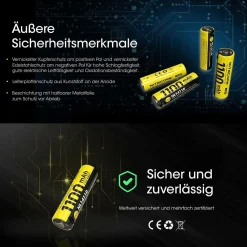 Li-Ion Akku 14500 - 1100mAh USB-C - NL1411R
