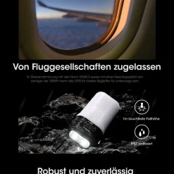 LR70 - 3000 Lumen - Taschenlampe, Powerbank, Laterne