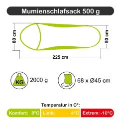 Mumienschlafsack 500