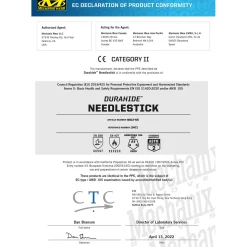 Needlestick LE Handschuh Durahide Leder