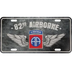 Nummernschild US Style mit Druck 82nd Airborne