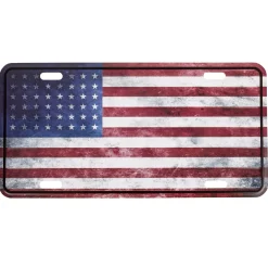 Nummernschild US Style mit Druck Flagge USA WWII