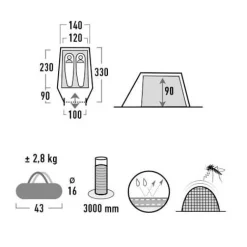 2-Personen Tunnelzelt Kite 2