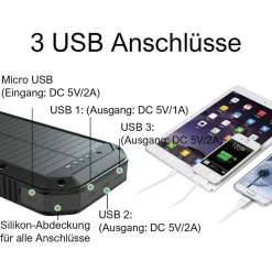 Powerbank 20 mit Solarpanel