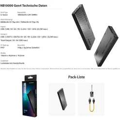 Powerbank NB10000 Gen4 - 10000mAh