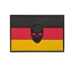 Rubber Patch Deutschland Flagge mit Skull