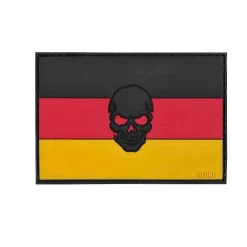 Rubber Patch Deutschland Flagge mit Skull