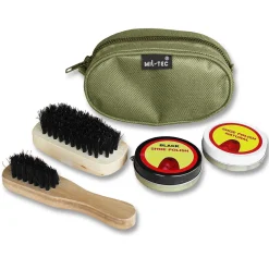 Schuhputzset mit Bürsten & Creme