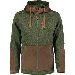 Strickfleece Jacke mit Kapuze