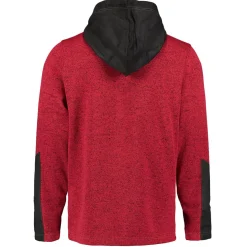 Strickfleece Jacke mit Kapuze
