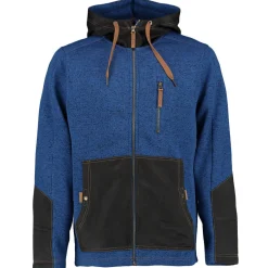 Strickfleece Jacke mit Kapuze