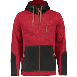 Strickfleece Jacke mit Kapuze