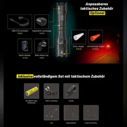 Tactical LED Taschenlampe P23i