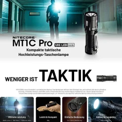 Tactical LED Taschenlampe MT1C Pro - 1000 Lumen