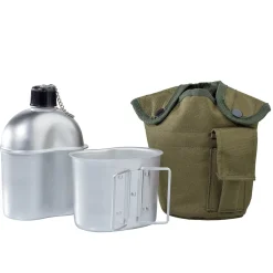 US Feldflasche mit Becher Alu