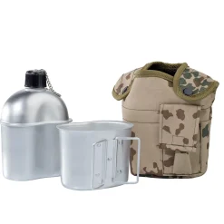 US Feldflasche mit Becher Alu