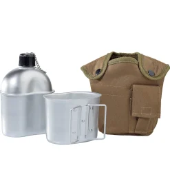 US Feldflasche mit Becher Alu