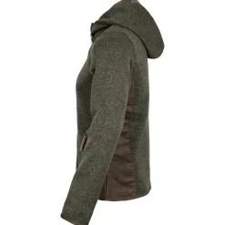 Womens Hooded Strickfleece Jacke