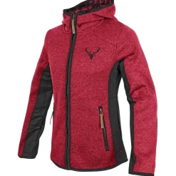 Womens Hooded Strickfleece Jacke