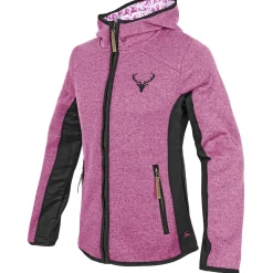 Womens Hooded Strickfleece Jacke