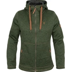Womens Strickfleece Jacke mit Kapuze