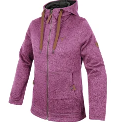 Womens Strickfleece Jacke mit Kapuze