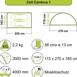 Zweimannzelt Cardova 1 (Sale)